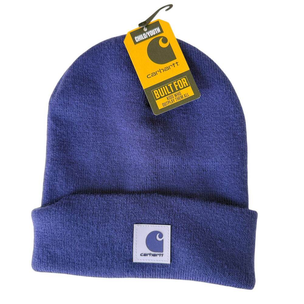 New Carhartt Youth Beanie Hat Navy Blue - One Size